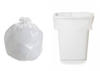 Sac à déchets en plastique HDPE blanc pli C